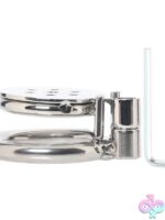 Lockmaster Stainless Steel Flat Inverted Chastity Cage - Image 3