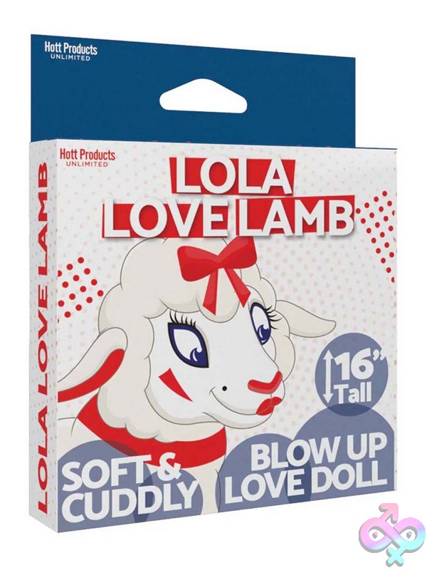 Discreet-Toys-Lola-Love-Lamb-Blow-Up-Sheep-Nu-Hp-3509 16-Inch Inflatable White Lamb Party Gag Gift By Hott Products Standing Upright