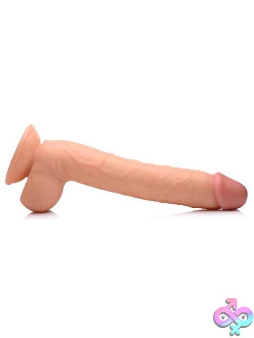 Long Logan 10 Inch Dildo With Balls - Light - Image 7