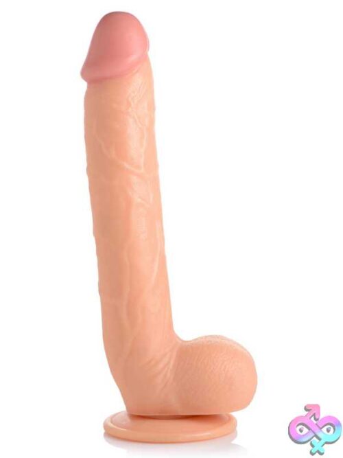 Long Logan 10 Inch Dildo With Balls - Light - Image 8