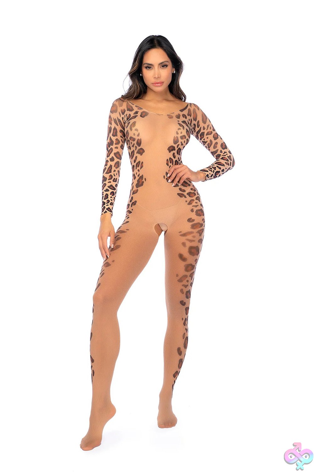 Discreet-Toys-Long-Print-Sleeve-Leopard-Mesh-Bodystocking-Os-Leopard-Print-Ge-1143Lepos Long Print Sleeve Leopard Mesh Bodystocking - Os - Leopard Print - Image 1