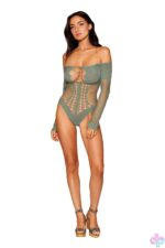 Long Sleeve Teddy - One Size - Sage - Image 2
