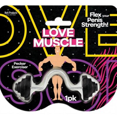 Love Muscle pecker exerciser novelty gag gift in silver by Hott Products