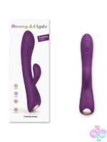 Purple Rain dual-motor tapping rabbit vibrator in body-safe silicone by Love To Love