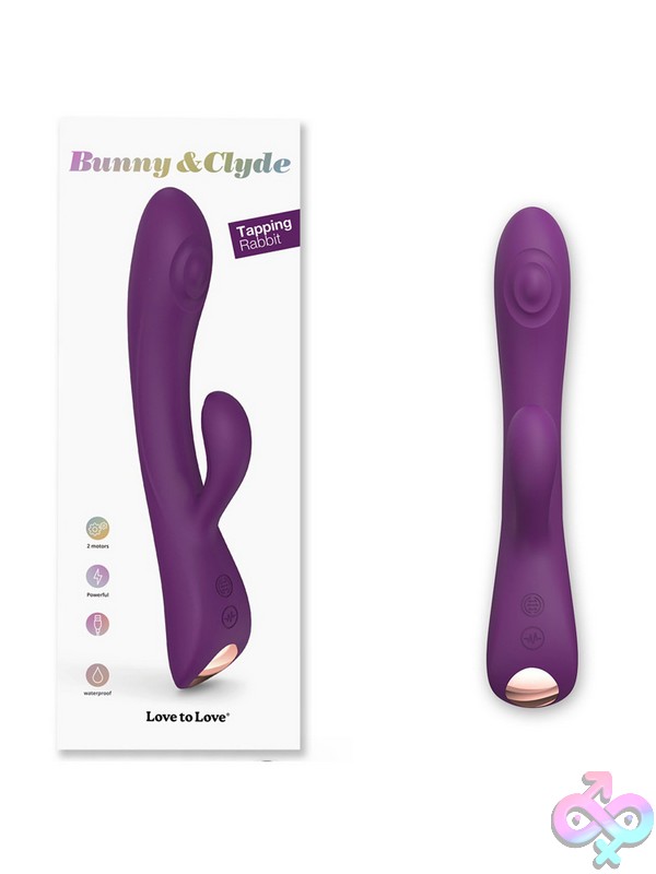 Discreet-Toys-Love-To-Love-Bunny-Clyde-Purple-Rain-Nu-Lp-6032626 Purple Rain Dual-Motor Tapping Rabbit Vibrator In Body-Safe Silicone By Love To Love