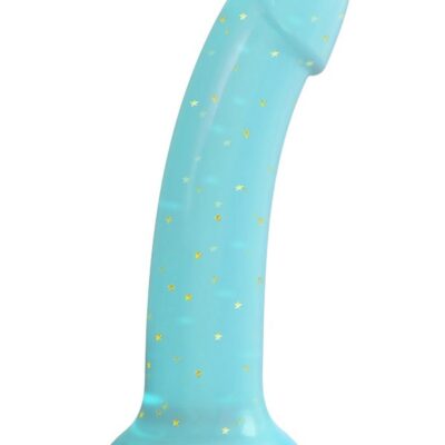 blue suction cup silicone dildo Love To Love Dildolls Nightfall in bold blue liquid silicone