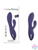 Compact purple silicone mini rabbit vibrator in midnight indigo by Love To Love