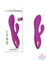 Purple silicone rabbit-style vibrator with dual-stimulation design by Love To Love