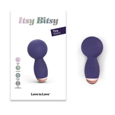 Itsy Bitsy purple silicone mini wand vibrator by Love To Love