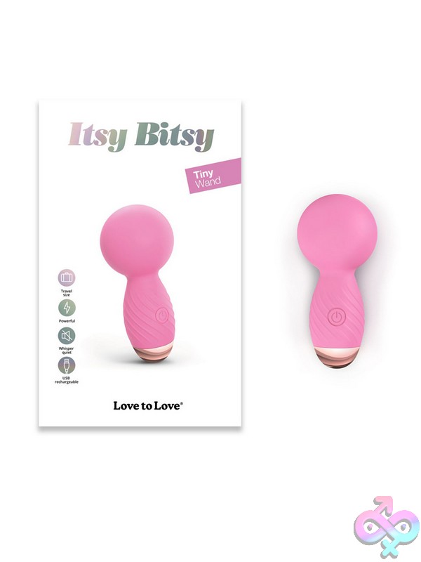 Discreet-Toys-Love-To-Love-Itsy-Bitsy-Pink-Passion-Nu-Lp-6033005 Itsy Bitsy Pink Mini Wand Vibrator With Squishy Silicone Head By Love To Love