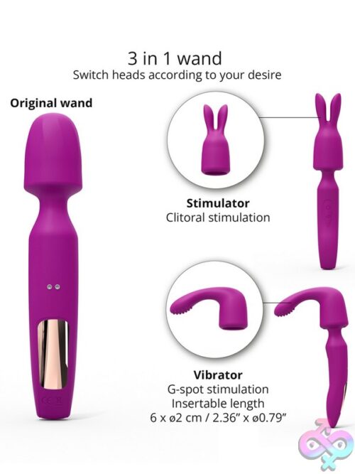 Love To Love R-Evolution Mini Wand Vibrator – Sweet Orchid - Image 3