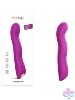 Curved purple triple motor G-spot stimulator in silicone and ABS by Love To Love