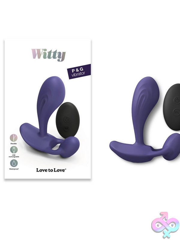 Discreet-Toys-Love-To-Love-Witty-Midnight-Indigo-Nu-Lp-6032992 Curved Dual-Stimulation Silicone Vibrating Massager In Midnight Indigo By Love To Love