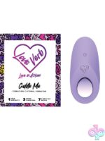 Cuddle Me air-pulse clitoral massager in purple silicone by Love Verb