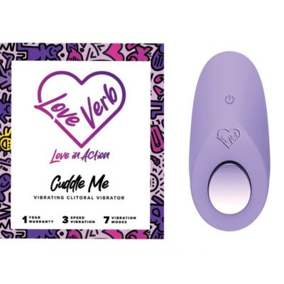 Cuddle Me air-pulse clitoral massager in purple silicone by Love Verb