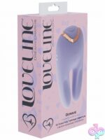 Loveline Bonnie double-ended rabbit vibrator with dual clitoral stimulators in blue and purple