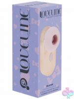 Loveline Budsie AirTap clit suction vibrator in pink and blue on a soft neutral background