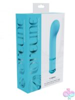 Loveline Cherie G-spot vibe in pink and blue silicone on soft white background