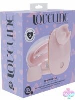 Loveline Dreamsicle 2-in-1 AirTap clitoral vibrator with interchangeable heads and charging case in three color options