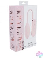 Loveline Félicité insertable egg vibe in pink and blue silicone with retrieval cord