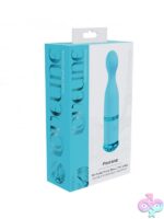 Loveline Finesse ball tip clitoral vibrator in pink and blue silicone with light-up base
