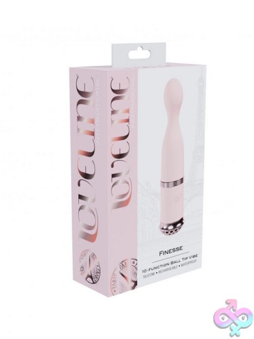 Loveline Finesse Ball Tip Clitoral Vibrator In Pink And Blue Silicone With Light-Up Base