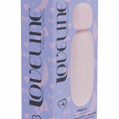 Loveline Mochi chunky mini wand vibrator in pink silicone by Shots Toys