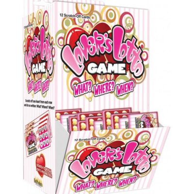 Gold scratch-off couples sex game card display set by Hott Products
