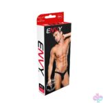 Low Rise Microfiber Zip Thong - Medium/large - Black - Image 3
