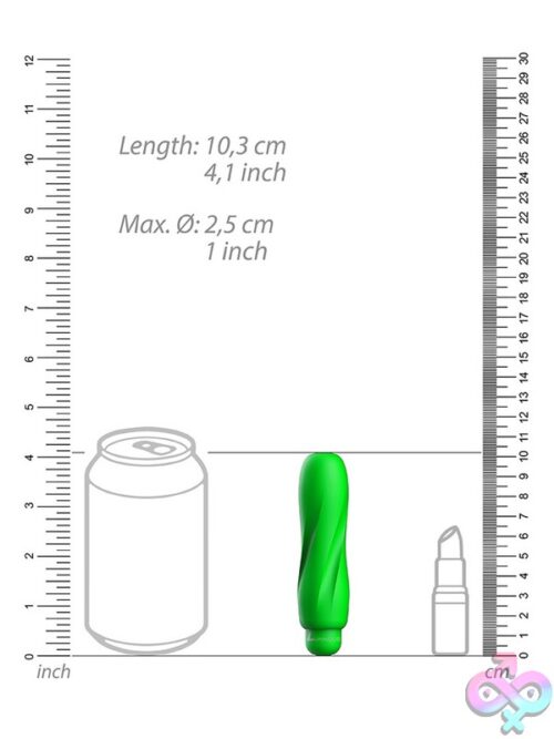 Luminous Ella Bullet Vibrator With Silicone Sleeve – Green - Image 3