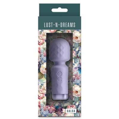 Salsa petite lavender silicone vibrating wand by Ns Novelties