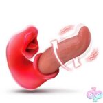 Lusty Licker Kissing and Licking Tongue Vibrator - Red - Image 2