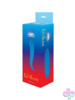 Luvslide vibrating couples aid in blue body-safe silicone by Perfect Dimensions LLC