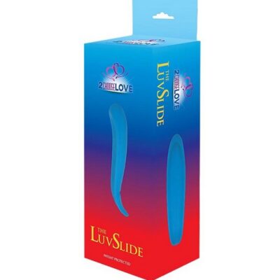 Luvslide vibrating couples aid in blue body-safe silicone by Perfect Dimensions LLC