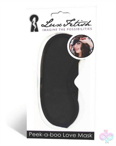 Lux Fetish Sex Toys - Peek-a-Boo Love Mask - Black