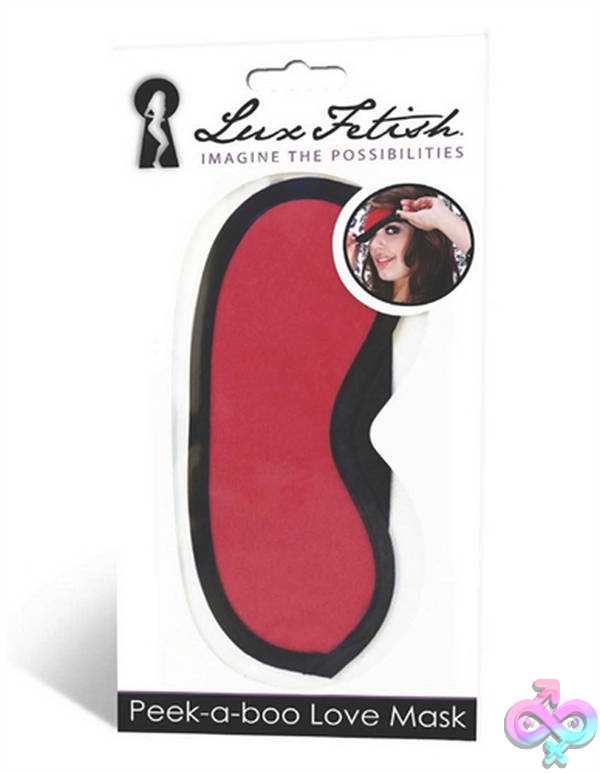 Discreet-Toys-Lux-Fetish-Peek-A-Boo-Love-Mask-Red-El-Lf-6012 Peek-A-Boo Love Mask - Red - Image 1