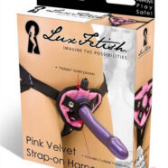 Lux Fetish Sex Toys - Pink Velvet Strap-on Harness