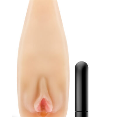 M Elite Soft and Wet Natasha beige vibrating masturbator by Blush