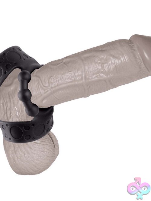 Magic Beaded Cock Ring &Amp; Adjustable Ball Straps Black - Image 3