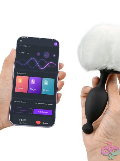 Magic Bunny App-Controlled Anal Plug With Rabbit Fur Tail - Image 2