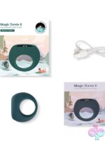 Magic Motion Dante II gray silicone couples vibrating ring with magnetic charging by Magic Motion