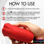 Magic Kiss Kissing Clitoral Stimulator With Thrusting Vibrator - Red - Image 3