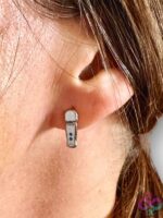 Magic Wand Micro Enamel Stud Earrings by Wood Rocket - Image 3