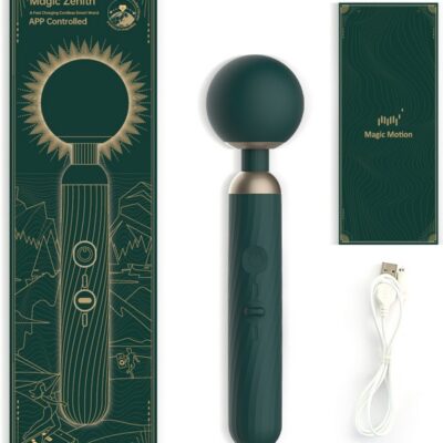 Magic Motion Magic Zenith cordless app-controlled wand vibrator in green