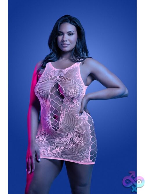 Magnetism Glow-In-The-Dark Lace Knit Dress – Curvy Size - Image 2