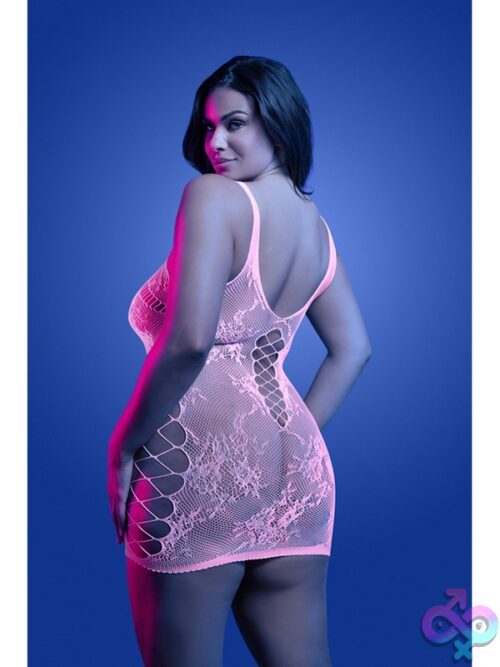 Magnetism Glow-In-The-Dark Lace Knit Dress – Curvy Size - Image 3
