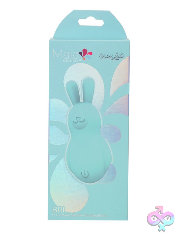 Discreet-Toys-Maia-Bri-Teal-Nu-Mt-Bo-25-05-Teal Compact Teal Bunny Ear Vibrator In Body-Safe Silicone By Maia Toys