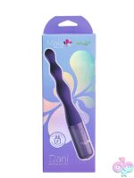 Purple graduated beaded rechargeable vibrator in medical-grade silicone by Maia Toys