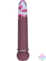 Flower bullet vibrator Maia Flora by Maia Toys in brown silicone with floral acrylic tip
