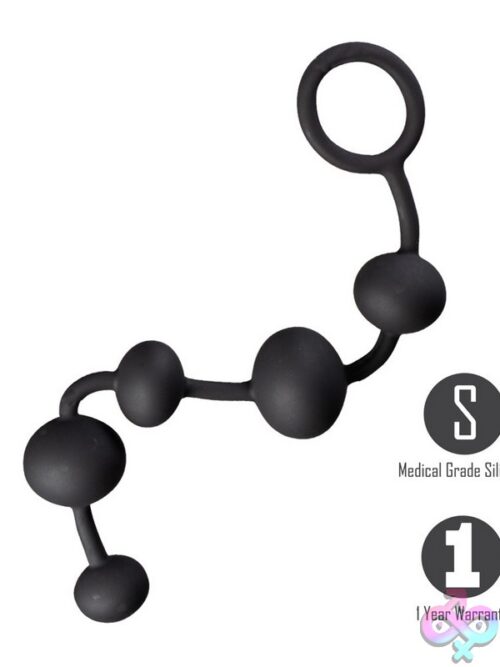 Grayson Silicone Anal Beads In Black - Image 2